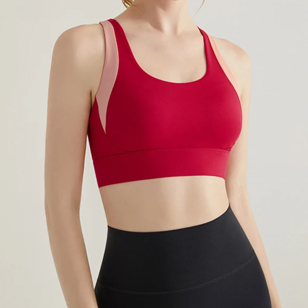 High Impact Lovely Sports Bra With Fixed Cups and Clasps